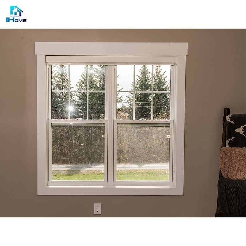 American Type USA Residential Aluminium Single Hung Window UPVC Single Hung Window