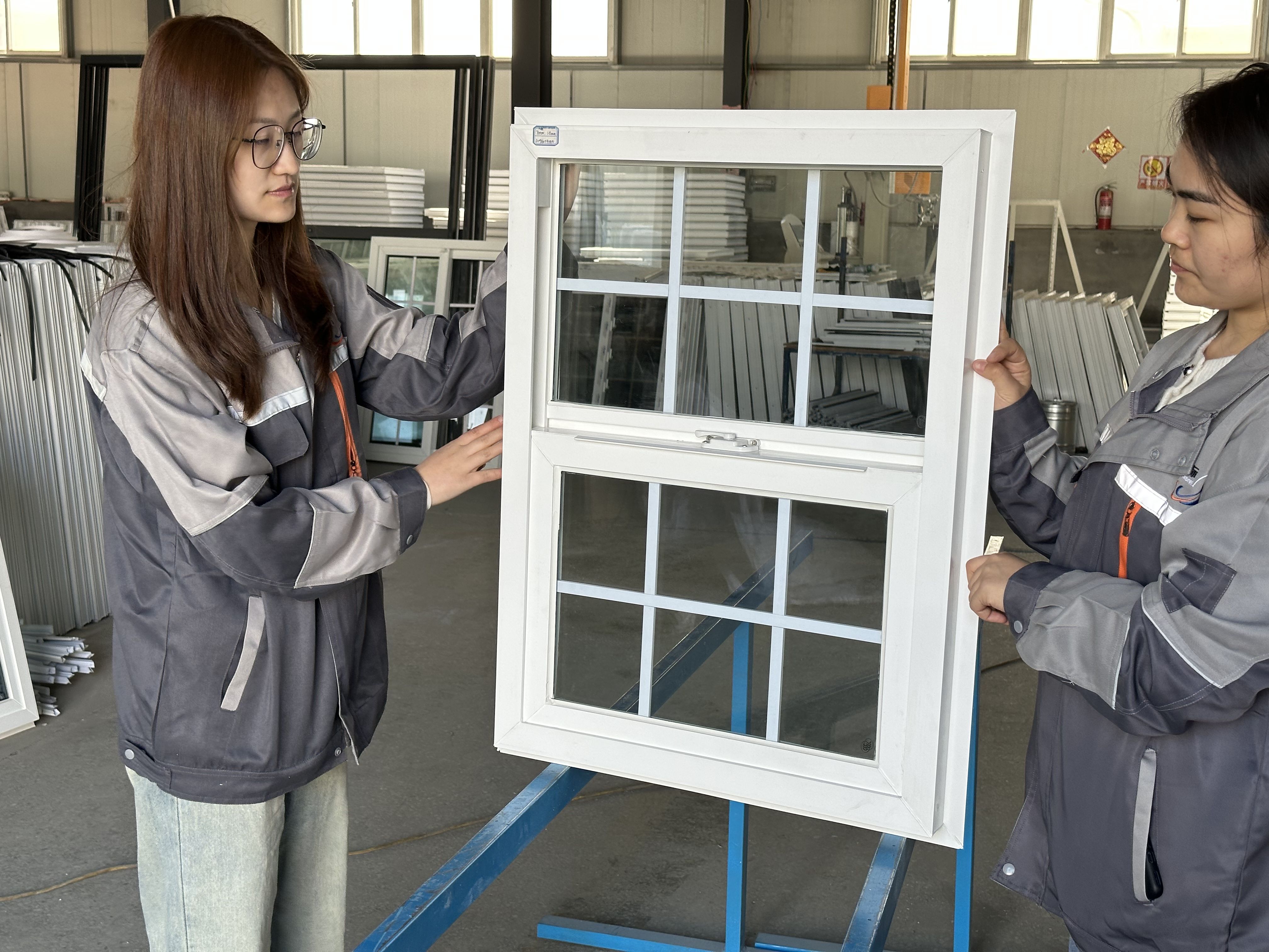 White Pvc Frame Plastic Upvc Single Energy Efficient Vinyl Windows Sliding Hanging Double Hung