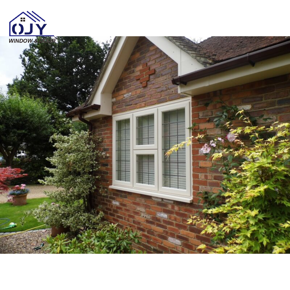 Certified UPVC European Bay windows With Double Glazing and Grill Design Are Available for Sale