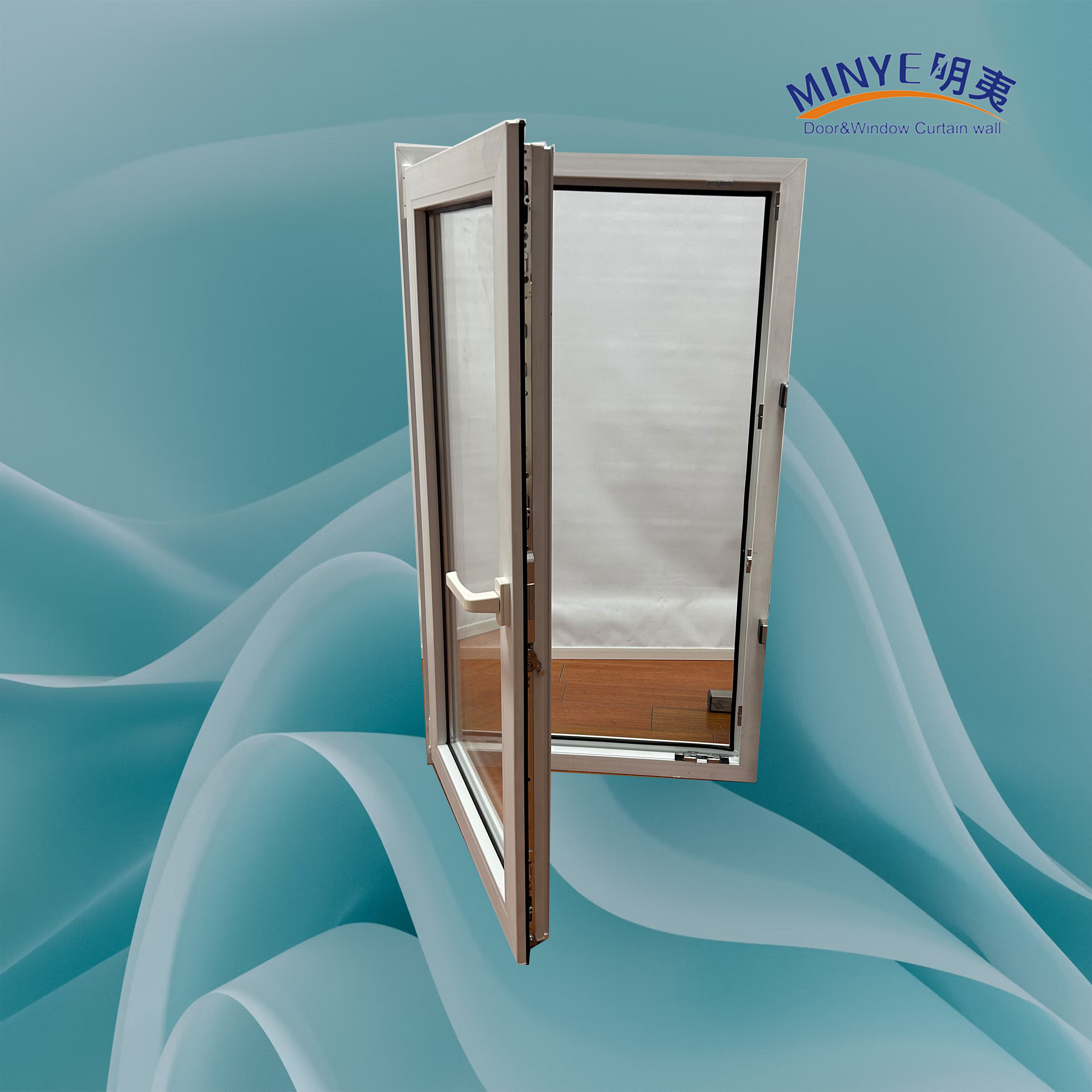 Upvc Tilt and Turn Window Kin Long Chinese Top Brand Hardware Vinyl Window Good Sealing Double Tempered Glass