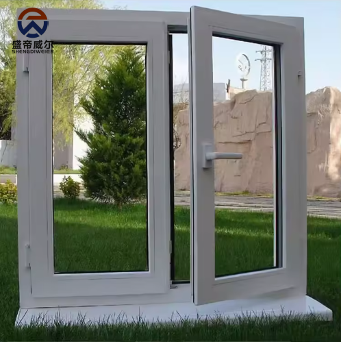 Modern Design Polyvinyl Chloride Tilt and Turn Window Energy Efficient PVC Inward Opening Window for Villa