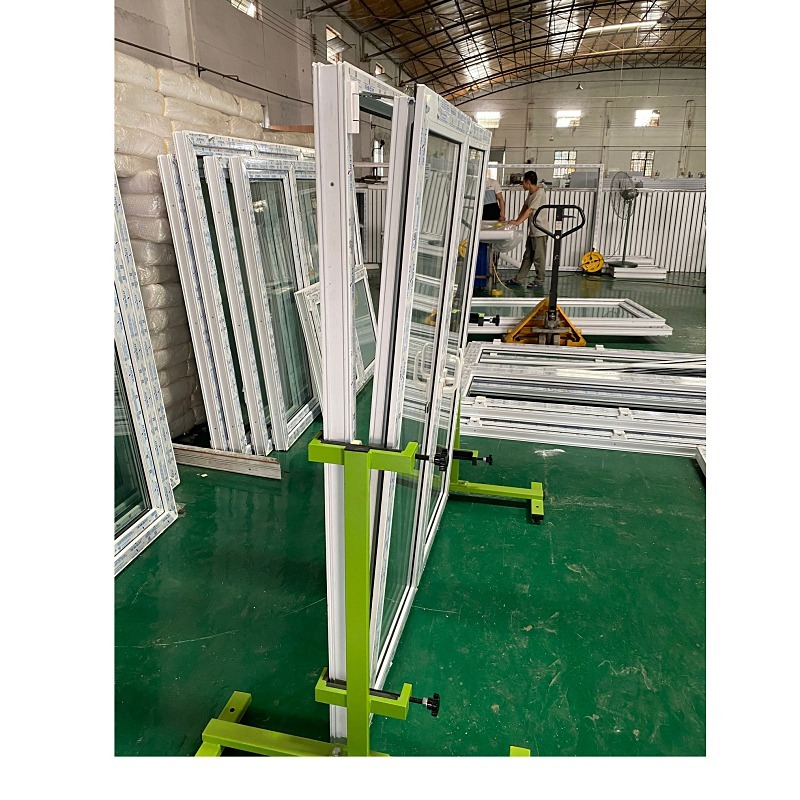 KIN LONG Hardware UPVC Tilt Turn Window European Modern Design Style Fiberglass Screen for Hotels Folding Swing