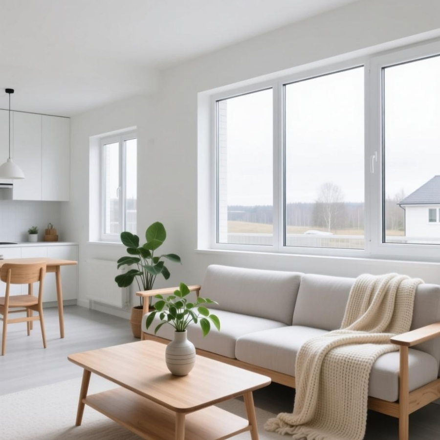 Elegant UPVC Windows with Thermal Break and Custom Shipment Mark