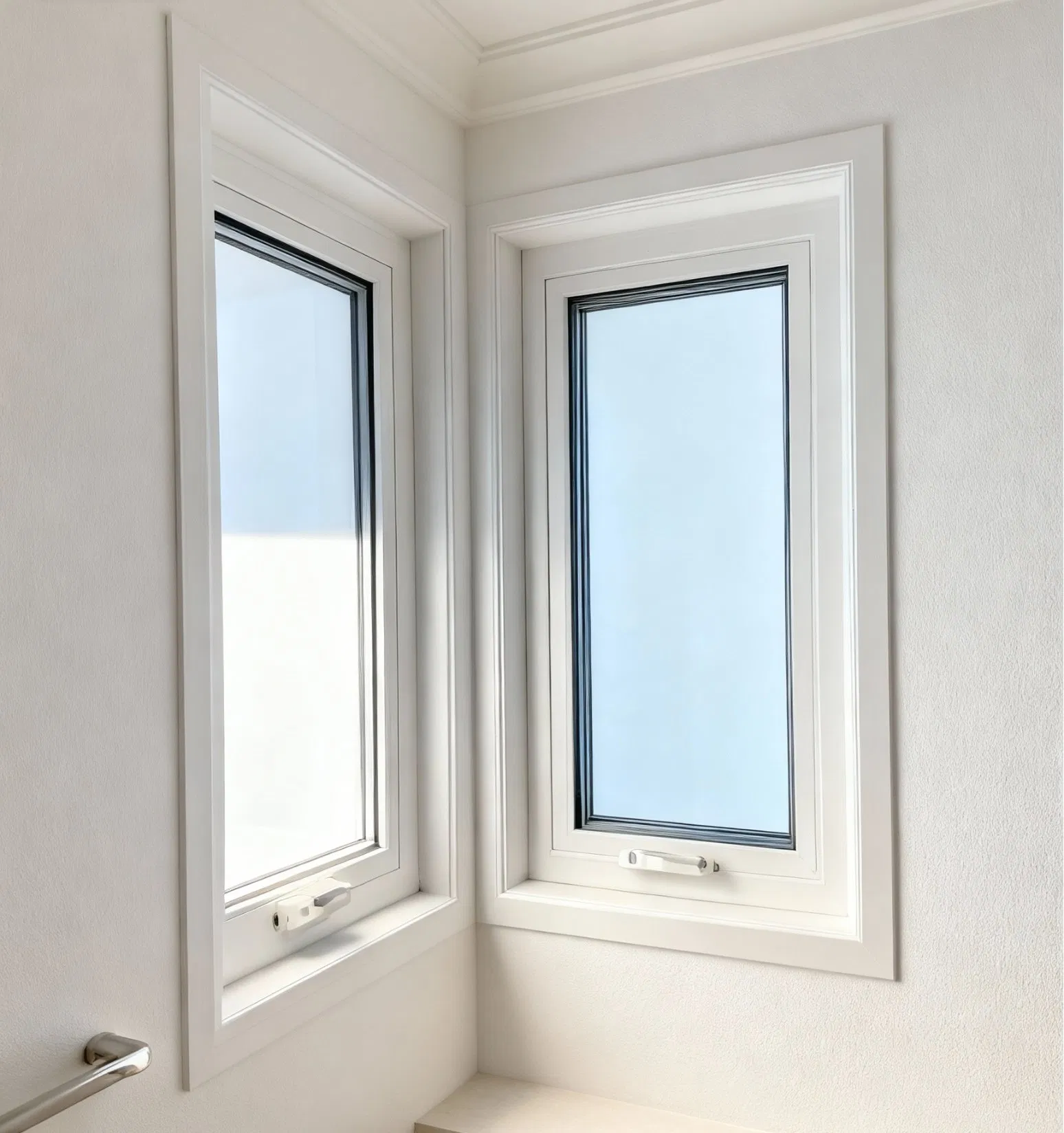 Compact UPVC Awning Window- Space-Saving Design for Residential Building