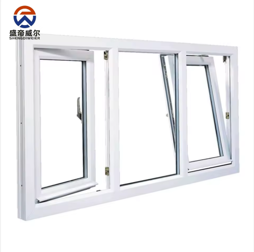 Modern Design Polyvinyl Chloride Tilt and Turn Window Energy Efficient PVC Inward Opening Window for Villa
