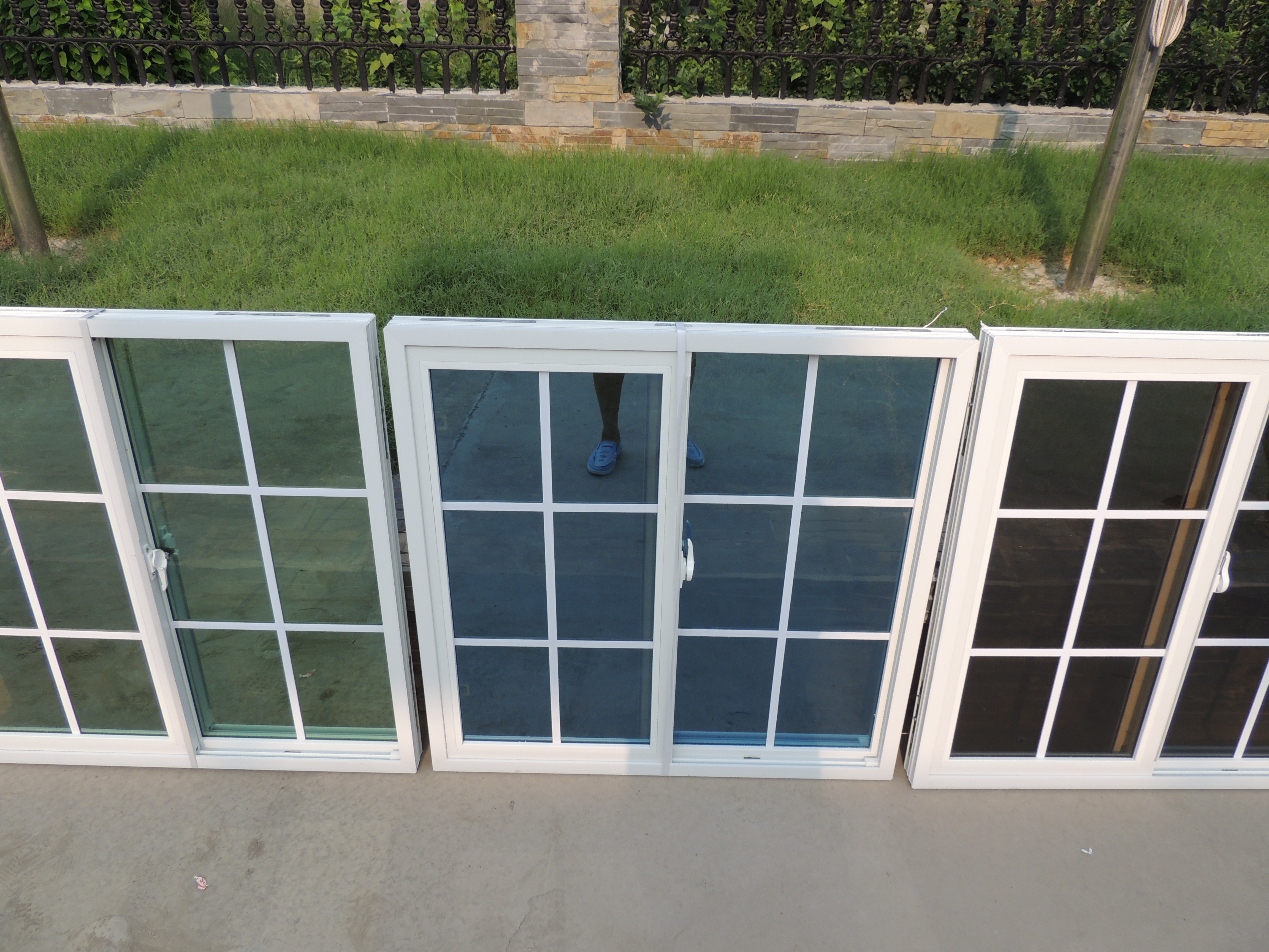 Cheap Price UPVC windows with Low E Glass Hurricane Proof Pvc Sliding windows