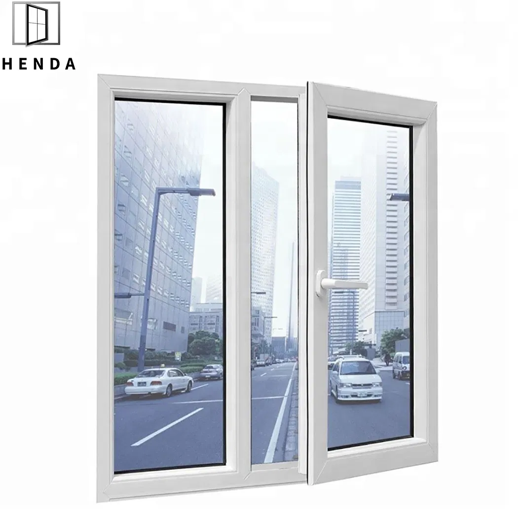 Heat Proof Performance UPVC/PVC Plastic Profile Double Glazed Fixed PVC Window