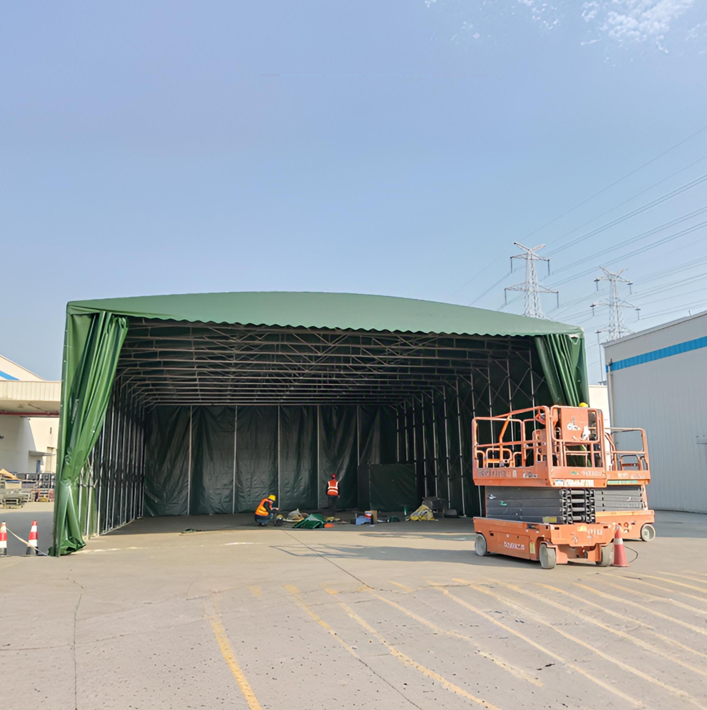 Waterproof UV Resistant Mobile Push Pull Tent PVC Folding Telescopic Canopy Retractable Awning Movable Outdoor Exhibition