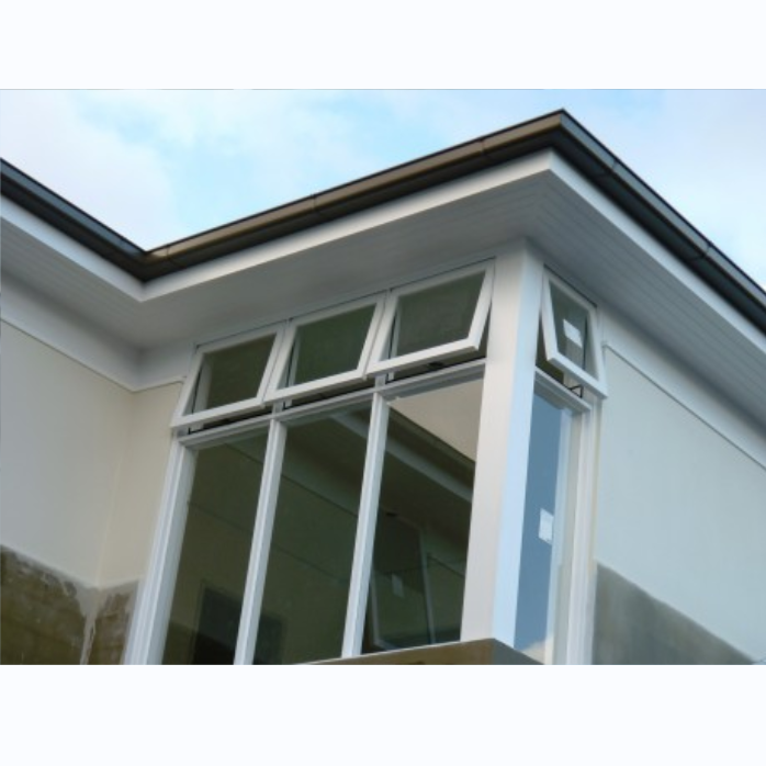 CBMmart Double Tempered Glass Aluminum Windows Top Hung Villa Home Well-Ventilated UPVC Window Manual Aluminum Awning Window