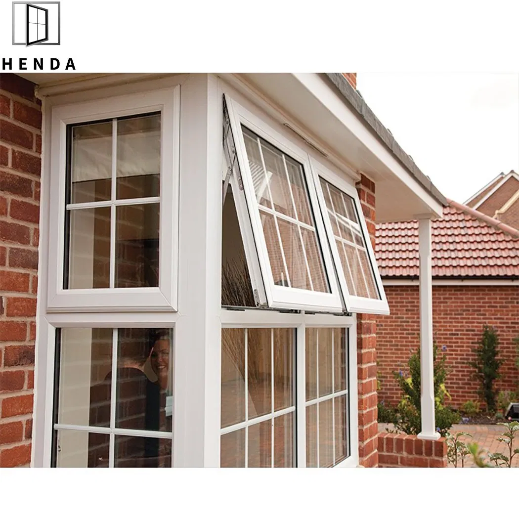 Modern Customized Aluminium Metal Casement/Sliding/Awning/Fixed/Casement Window Grill Design UPVC Double Tempered Glass Aluminium Awning Window