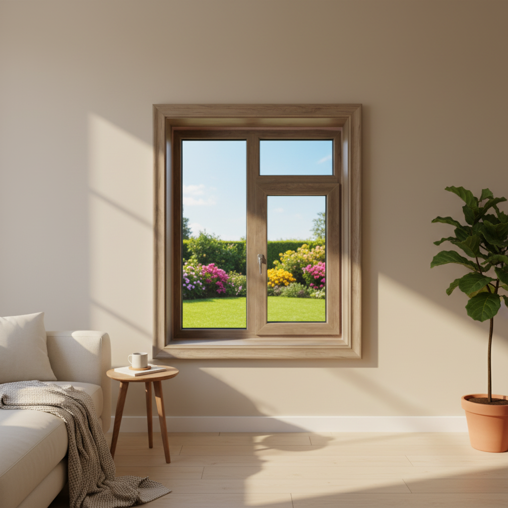 Modern Design UPVC Casement Window Double Glazed Tinted Glass Heat Insulation Soundproof PVC Windows for Hotel Commercial Use