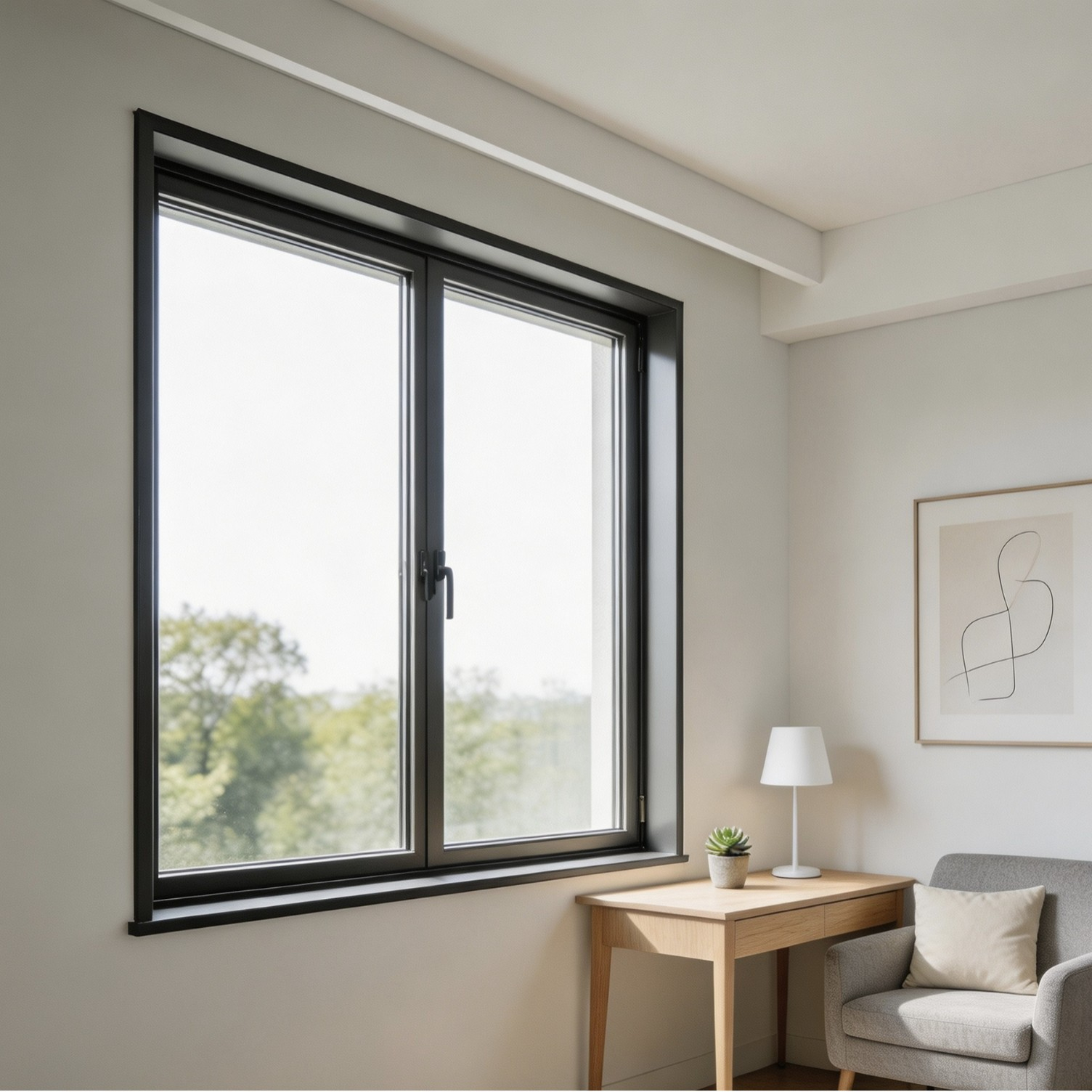 High Quality Renovation Window UPVC Weather Resistant Frame Double Layer Glass Safe Practical Casement Style