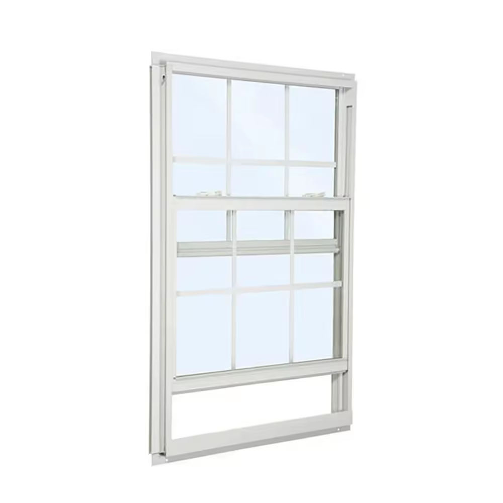 American NFRC Certification Modern Style Low E Glazed Single/double Hung Window White Vinyl windows