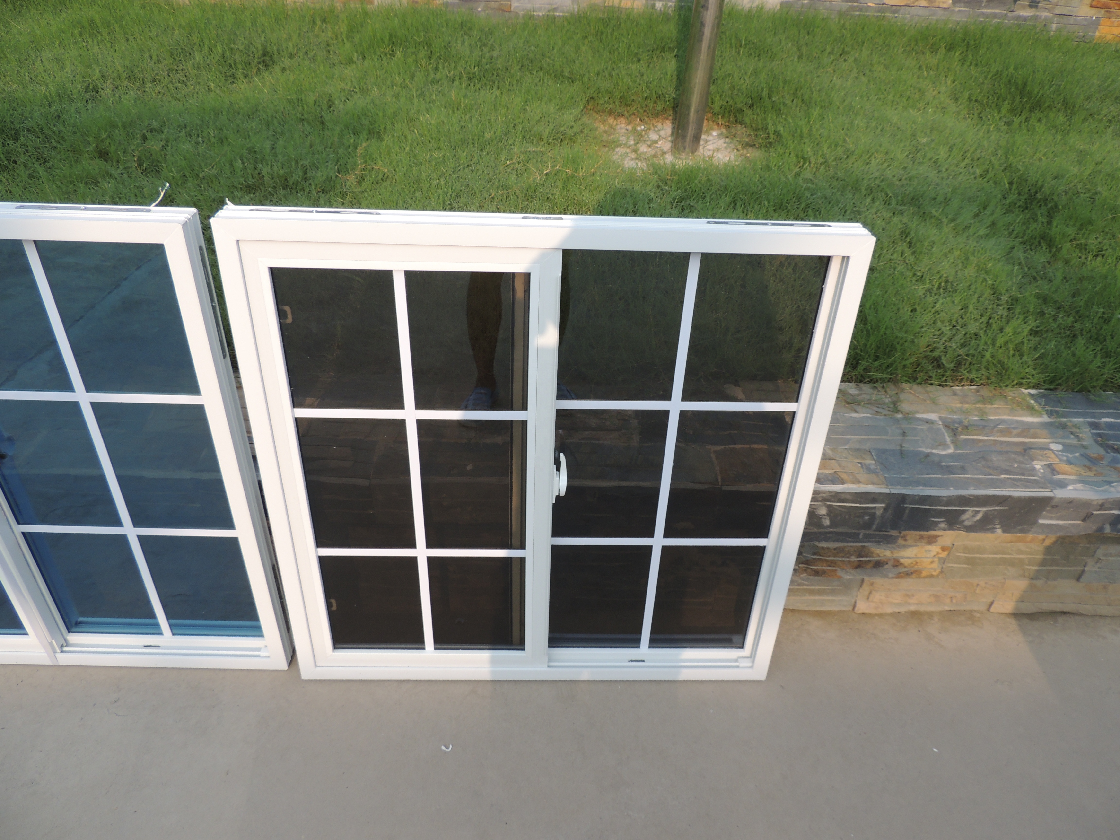 Cheap Price UPVC windows with Low E Glass Hurricane Proof Pvc Sliding windows