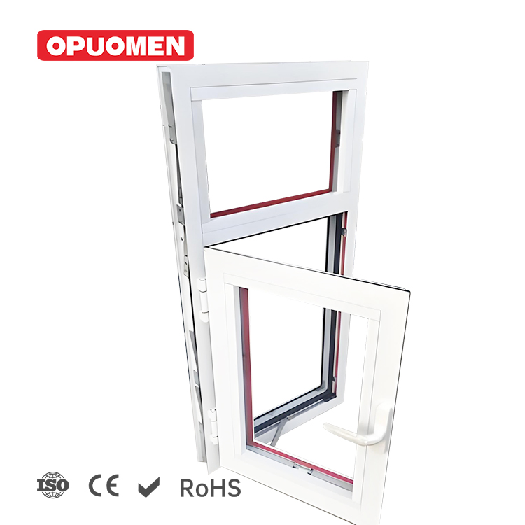 Custom PVC Window Insulated Double Glass Soundproof Double Glazed UPVC Casement Windows
