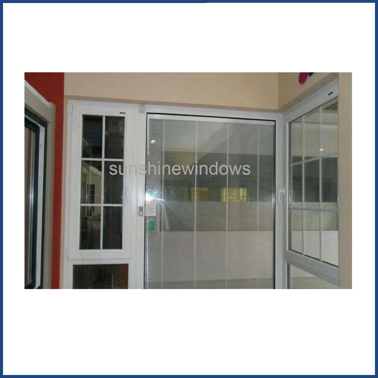 Customized Heat Insulation Soundproof UPVC Fixed Casement Window