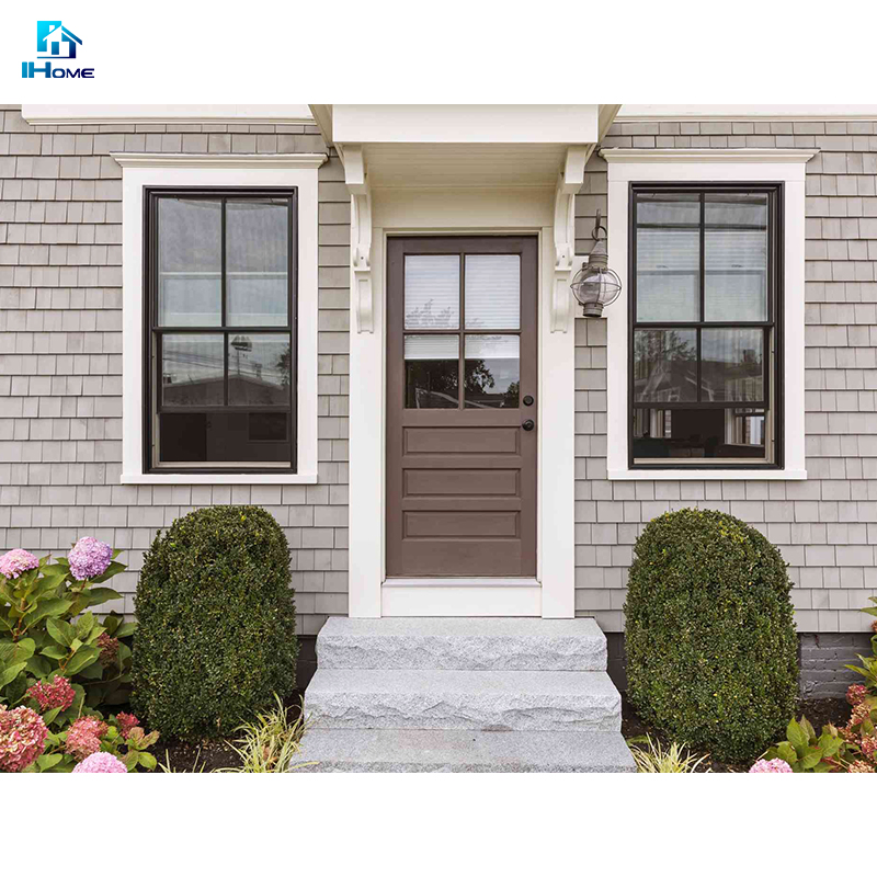 American Style Double Glass Automatic Vertical Slide Aluminium Vinyl PVC UPVC Single Hung Window