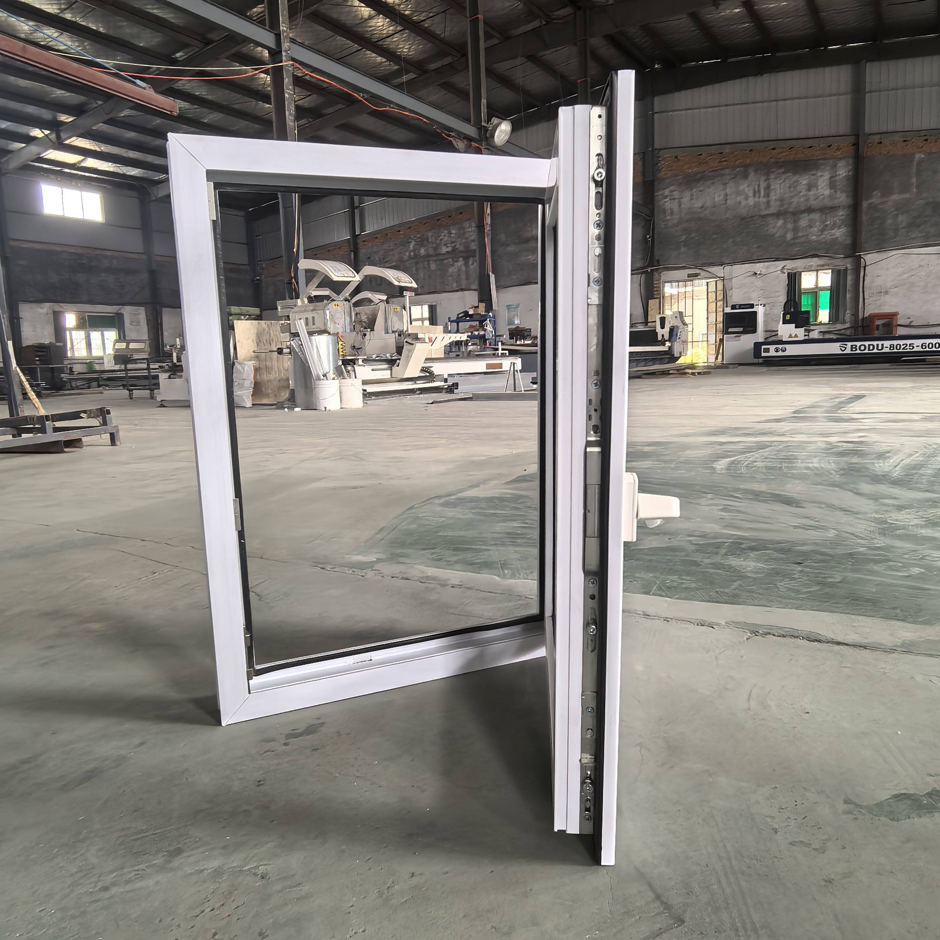 Modern Hurricane Impact Ready-Made UPVC Casement Tilt Turn Windows Heat Insulation Swing Style Fiberglass Screen PVC Horizontal