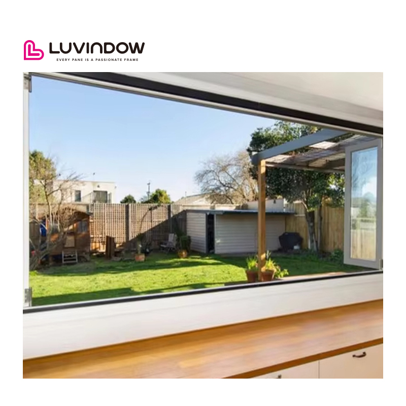 Modern Design Commercial Window Frames Foldable Window Tempered Glass Bi Folding Windows Australia