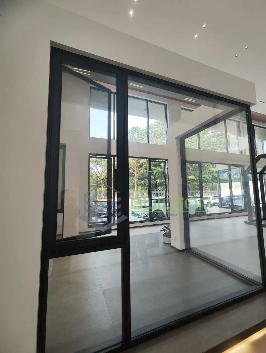 Premium Thermal Break Aluminum Casement Window with Secure Grille