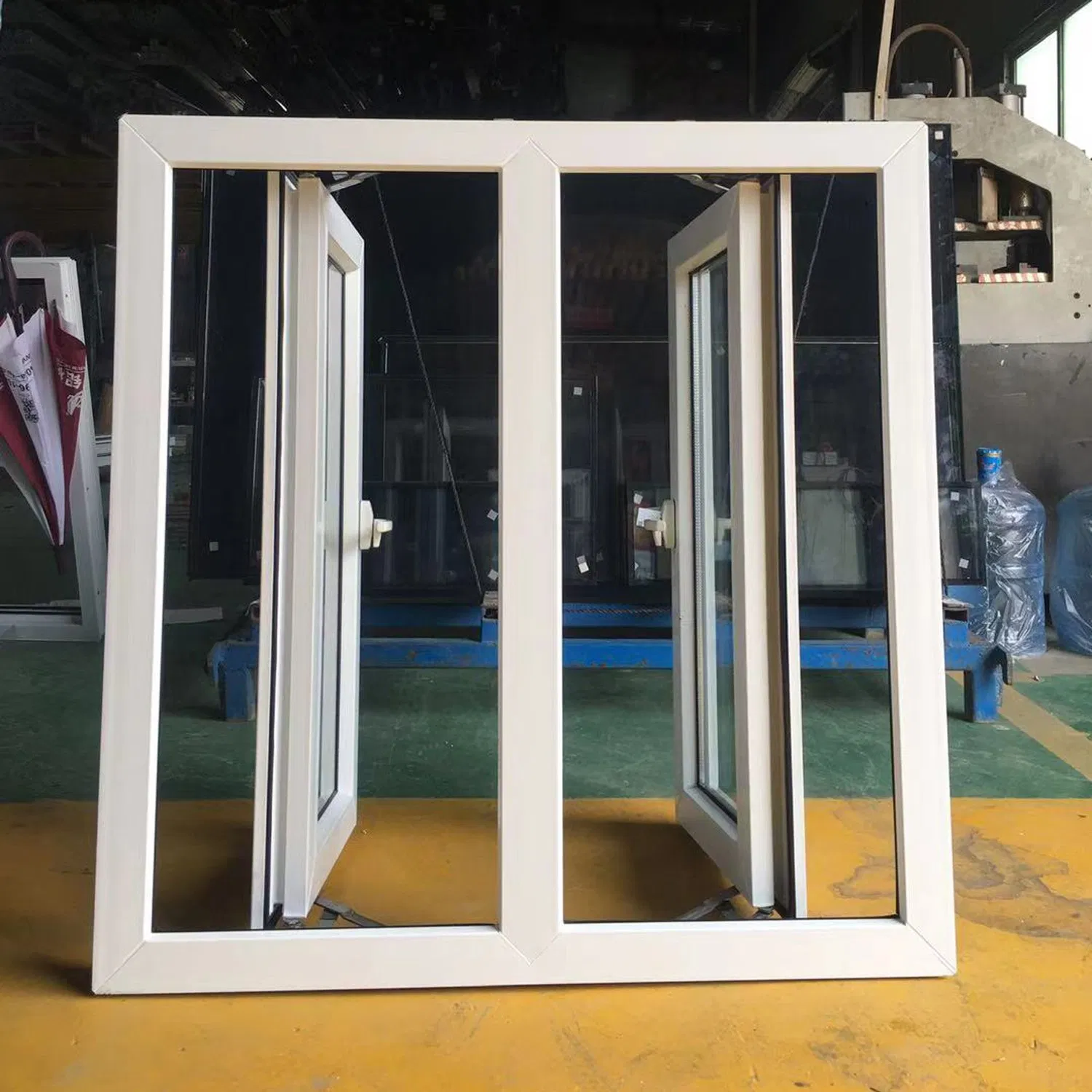 Custom Hurricane Impact PVC/UPVC Glass Casement Window for Floor Decoration
