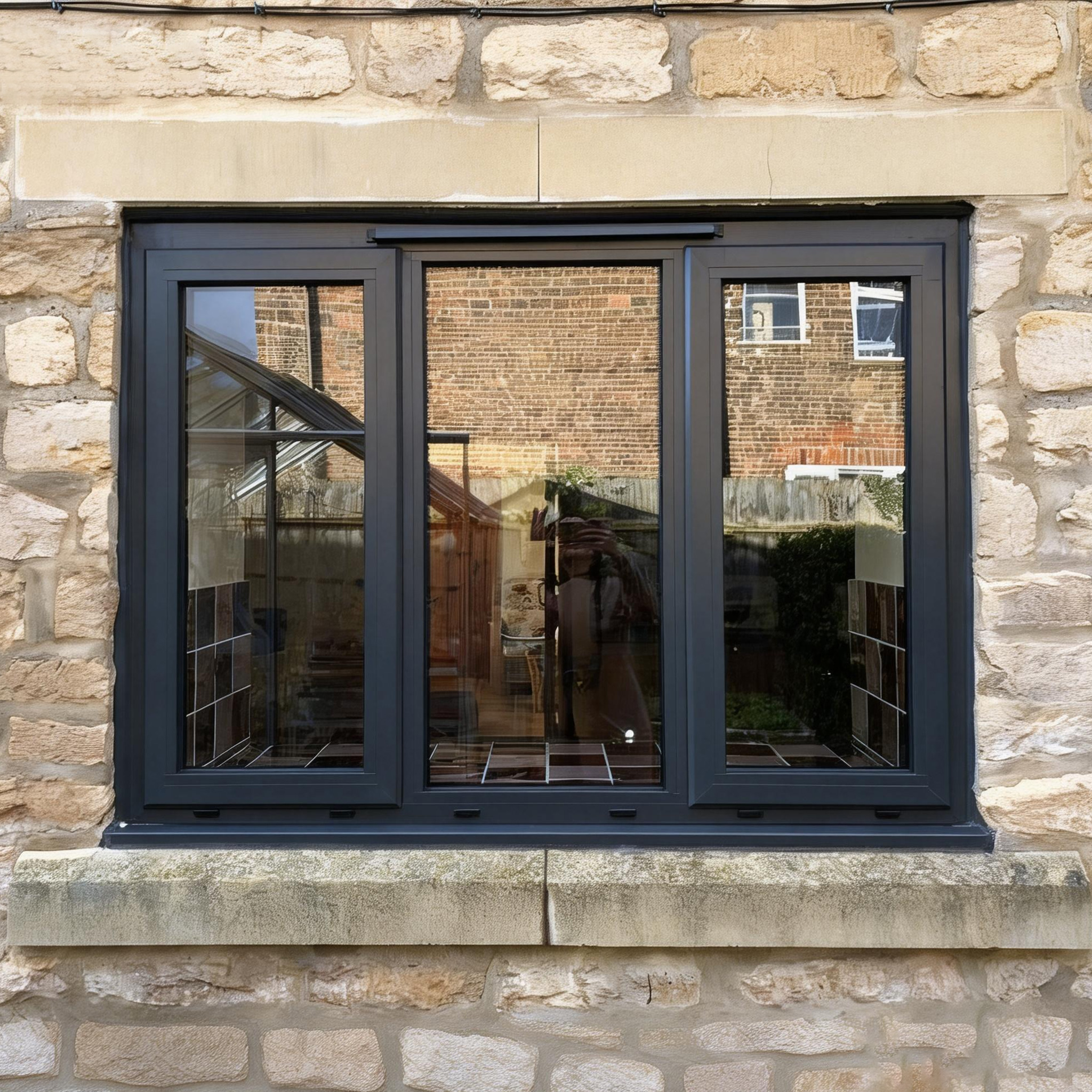 Custom Black UPVC&amp;PVC Windows and Doors Energy Saving Low E Glass Casement Window Double Glazed Tilt and Turn House Window