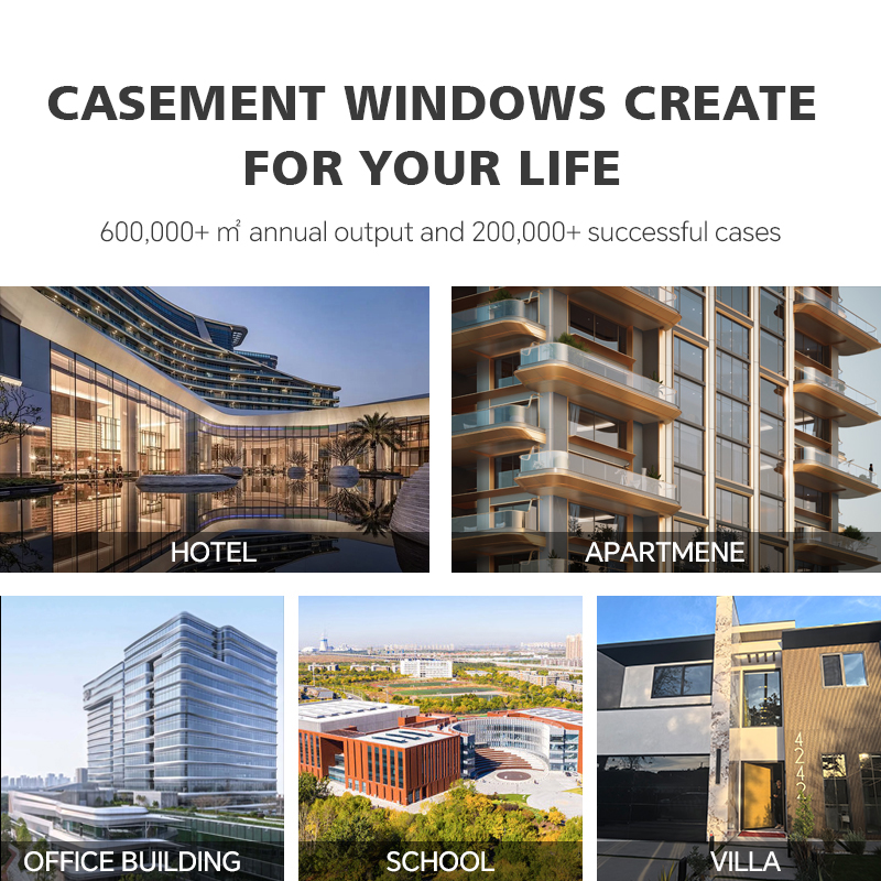 DERCHI Aluminum Sliding Windows Thermal Break Hurricane Proof Impact Glass Hurricane Window Double Glazing windows