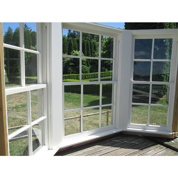 NUOXIN Best UPVC Double Hung Swing Open Double Glass Window