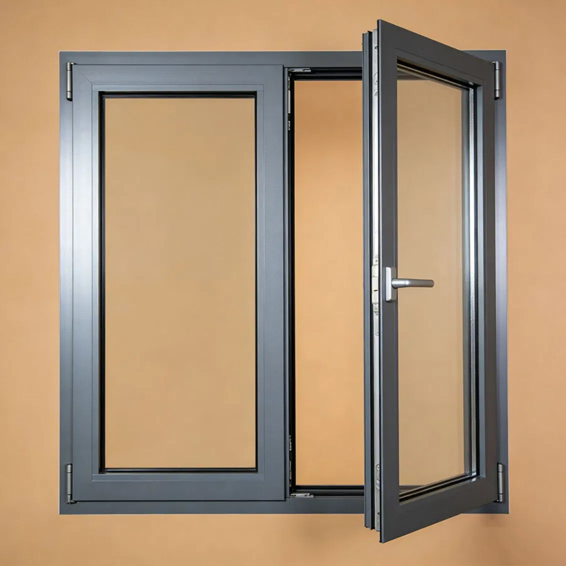 Elegant Attractive Double Glazing Window with Three Stations Work