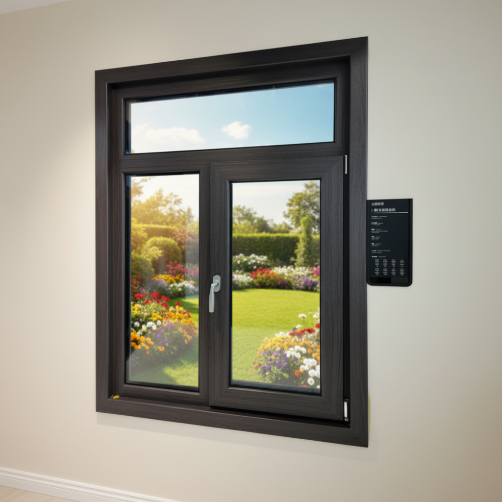 Modern Design UPVC Casement Window Double Glazed Tinted Glass Heat Insulation Soundproof PVC Windows for Hotel Commercial Use