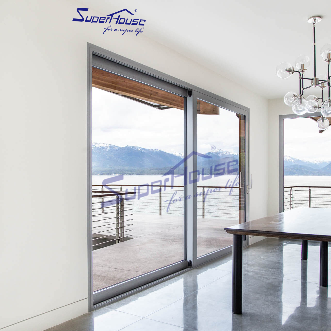 Double Glazed Low E Glass Soundproof Exterior Patio Aluminum Australia Up Down Sliding Door Standard Windows And Doors Black