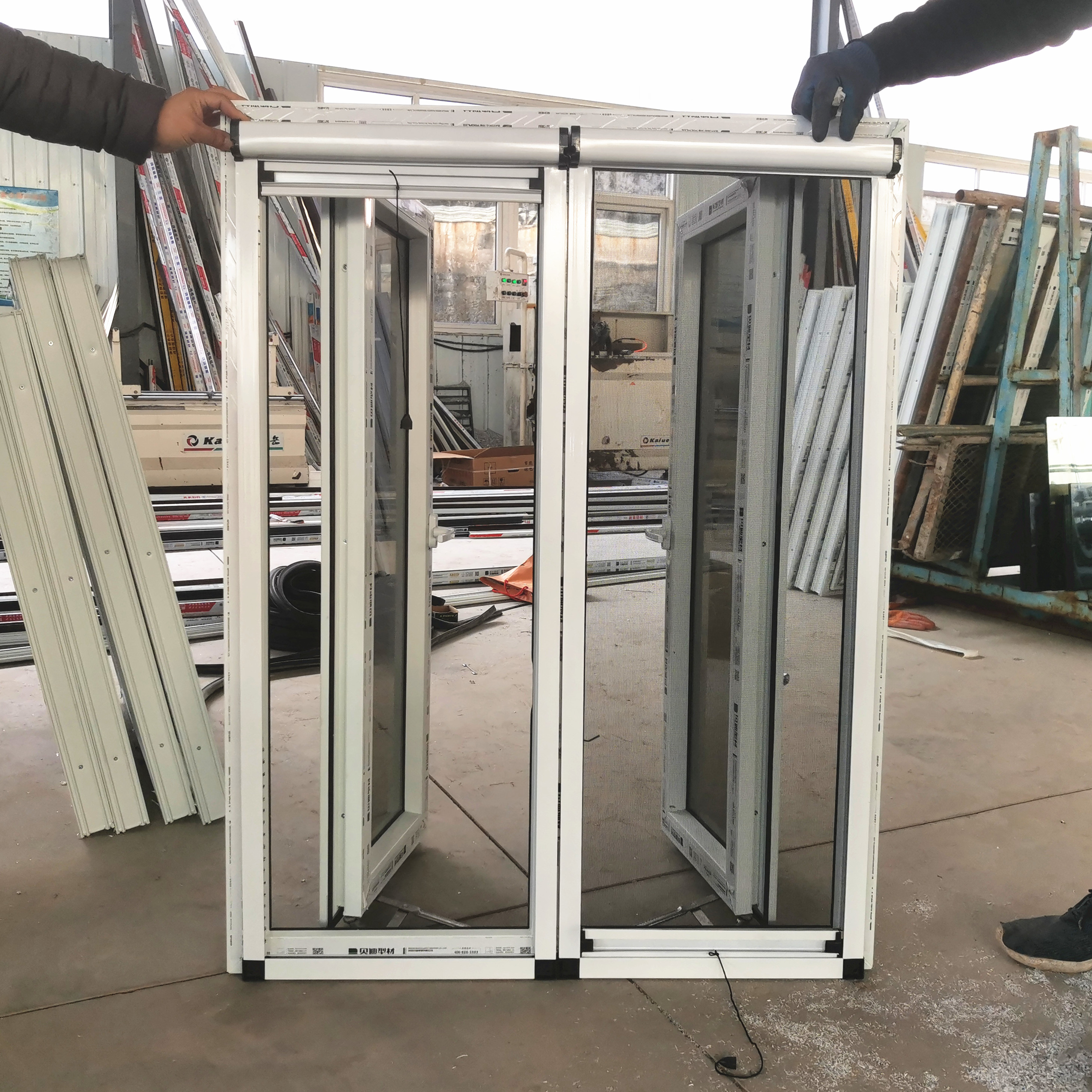 Modern UPVC Casement Window with Double Glazed Tempered Glass Soundproof &amp; Thermal Insulation Swing Opening for House Villa