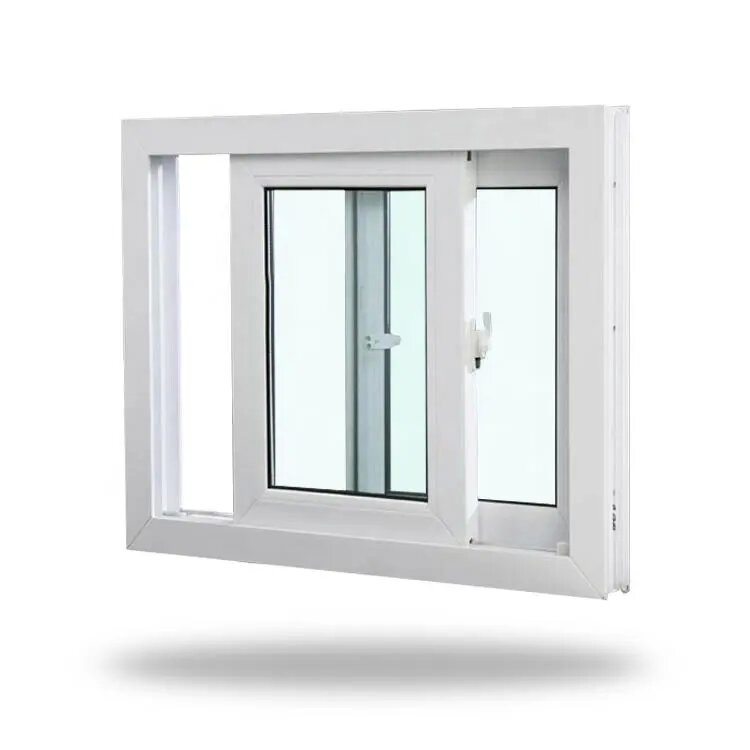 Custom Color UV Resistant UPVC Sliding Windows for Apartment, Villa and Office