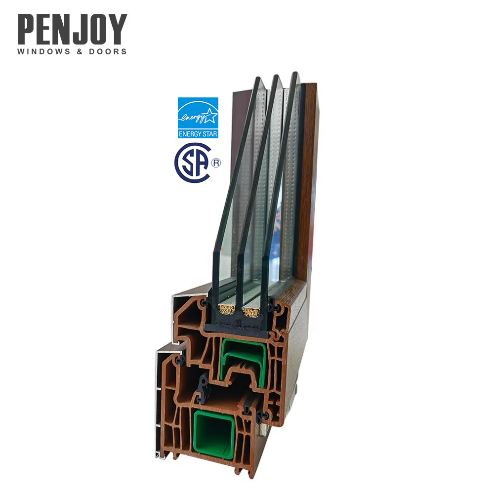 Energy Efficiency Thermal Insulation Soundproof UPVC Casement Window with Louver for Bathroom &amp; Hotel Use