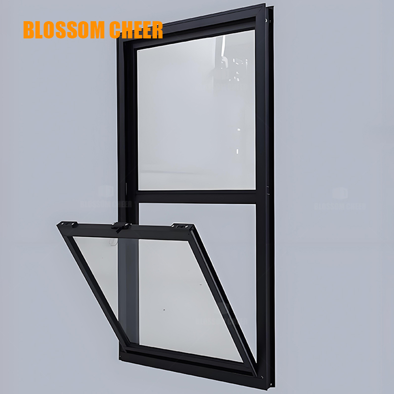 Factory UPVC Cost-Effective Single Hung Vertical Lift up Window for House