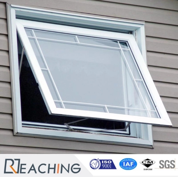 Wholesale Factory Manufacture Customized Bedroom PVC UPVC Window Black Aluminum Top Single Hung Awning Window