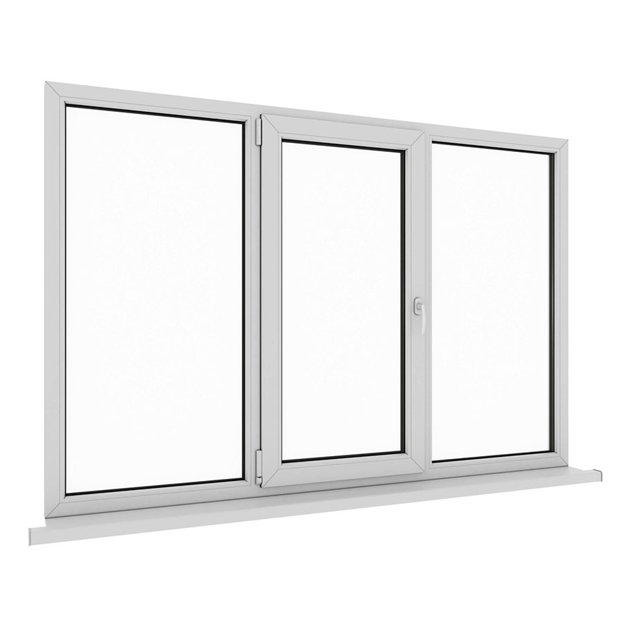 NUOXIN European Style Double/tripled Glazed Glass Window Tilt and Turn PVC Vinyl Windows Prices For Sale