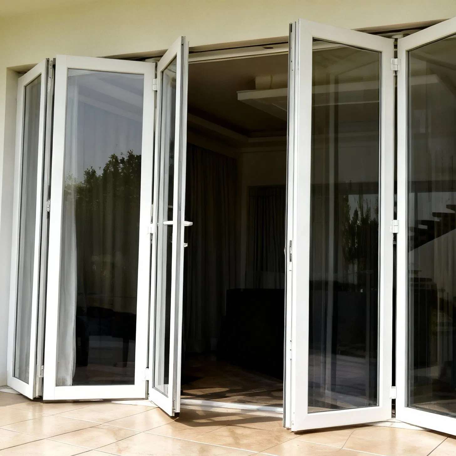 Modern UPVC Folding Window - Aluminum Reinforced for Villa/Office