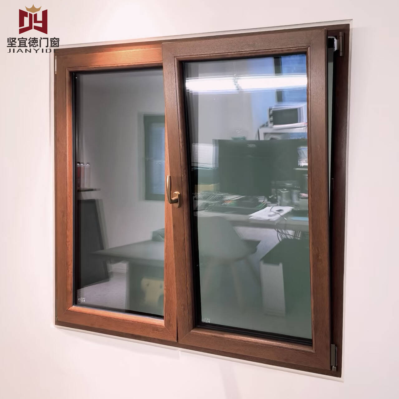 Customized UPVC Casement Window Double Glazed Vinyl Window with Steel Reinforcement A-rated Energy Efficiency