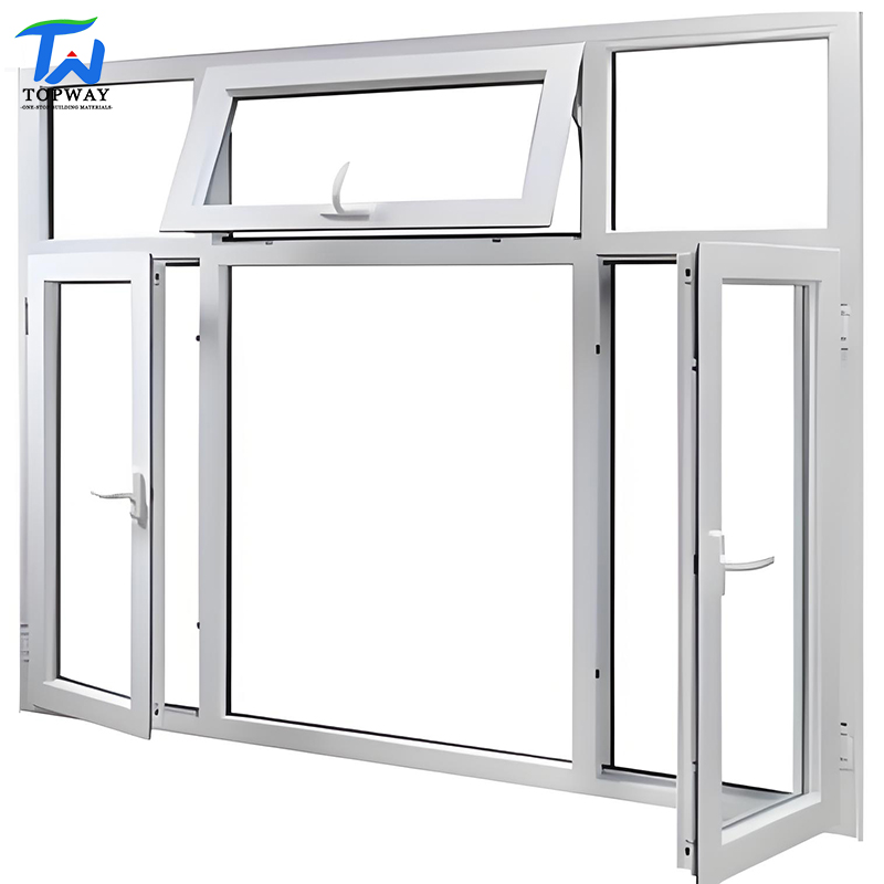 High Quality UPVC Casement Window Low-E Double Tempered Glazing Energy Efficient Insulation Vinyl Window for Villa Apartment