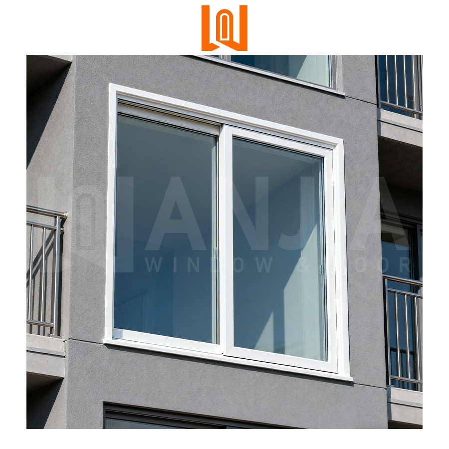 North American Latest Design Grill PVC Sliding Window UPVC Plastic Sliding Glass Windows