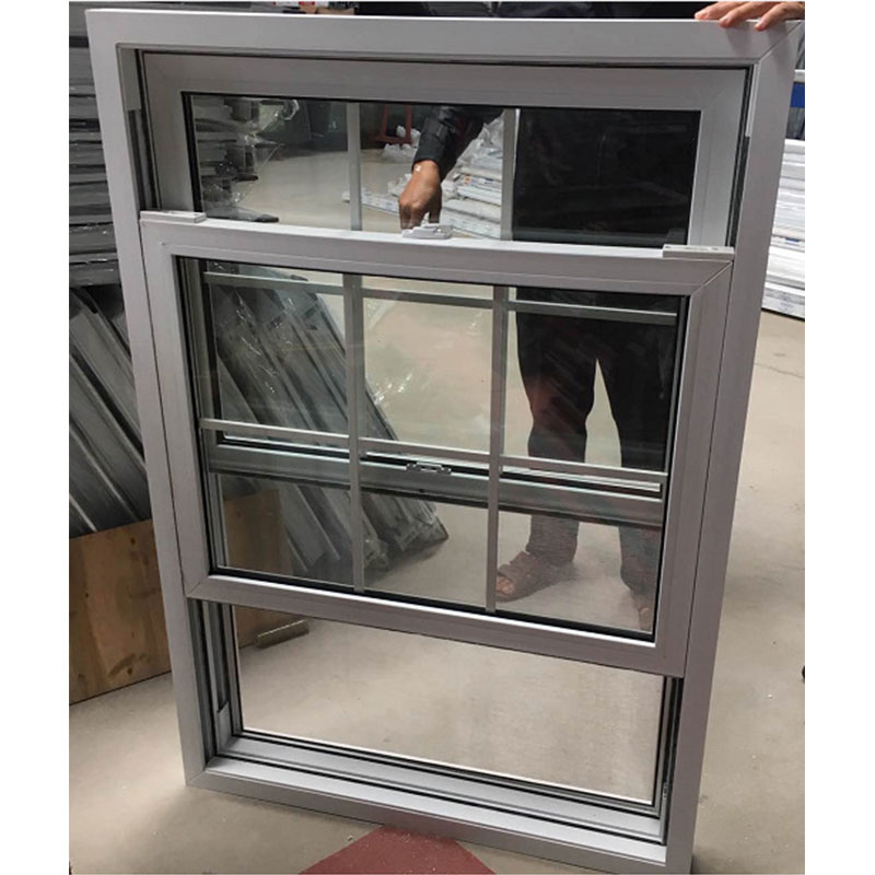 Easy Clean &amp; Sliding Tilt Wash White UPVC Single Hung Window Modern Design for Residential Commercial Buildings