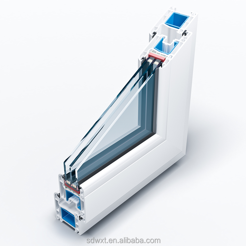 Hurricane Impact Modern Chinese Manufacturer Conch UPVC Profile Sliding Plastic Windows