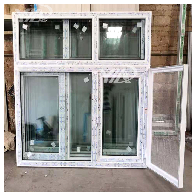 Modern PVC Casement Windows with Inexpensive Inside-Out Swing Open Style Wide Hardware &amp; Fiberglass Frame