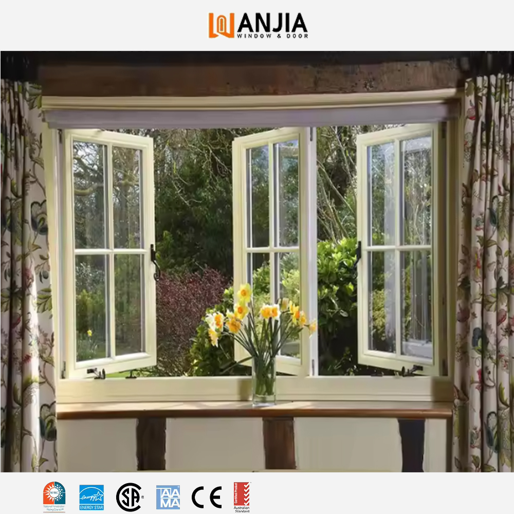 Best Selling UPVC Casement Double Glaze Window Thermal Break Hurricane Impact Windows PVC Window