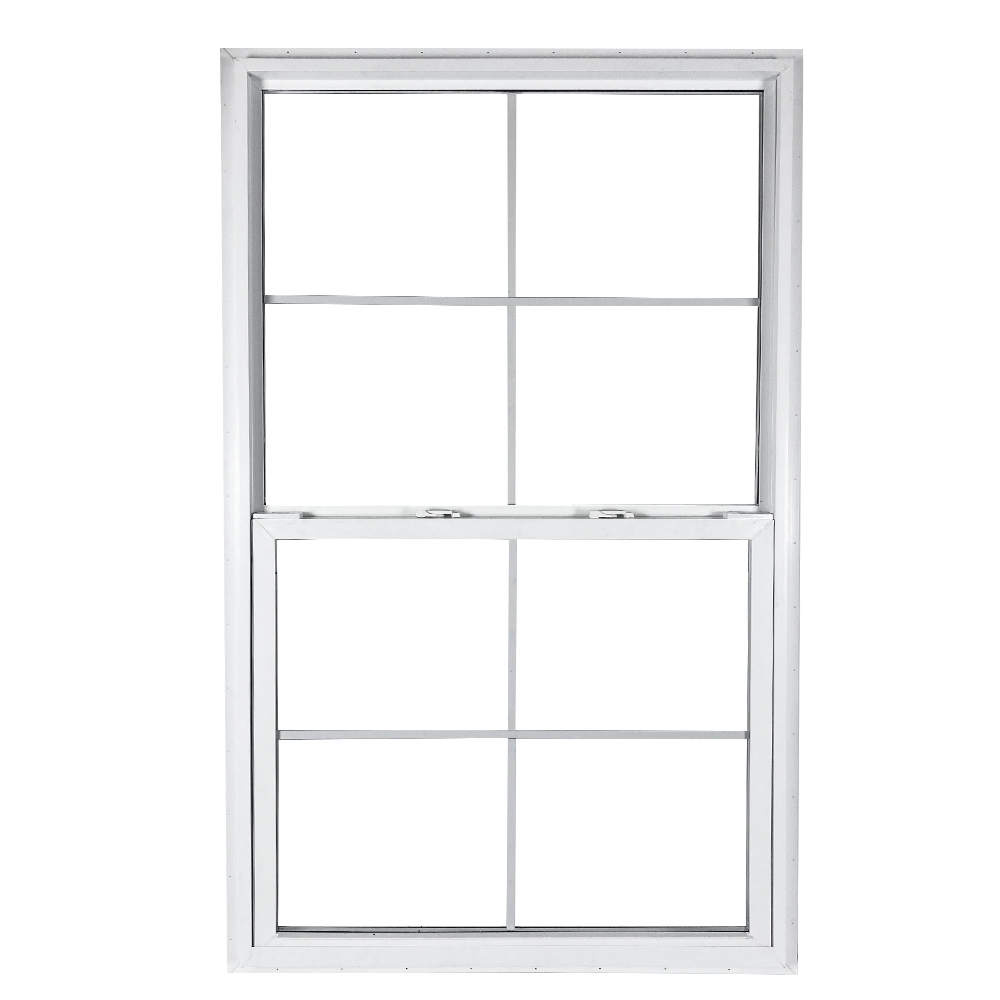 American Style UPVC Vertical Sliding Awning Window Bottom Hung Sash Window with Fiberglass Screen Netting for Apartments