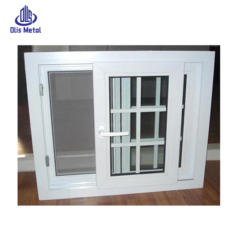Simple American-style Vinyl UPVC Grille Design Low-e Glass Sliding windows PVC Profile Frame For windows With Insect Screen