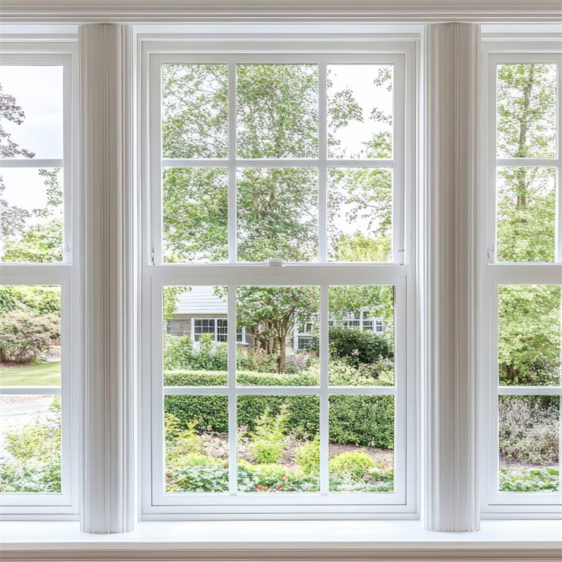 Outward Opening UPVC Horizontal Casement Windows Heavy Duty Wind Resistant Design Stainless Steel Magnetic &amp; Folding Screen