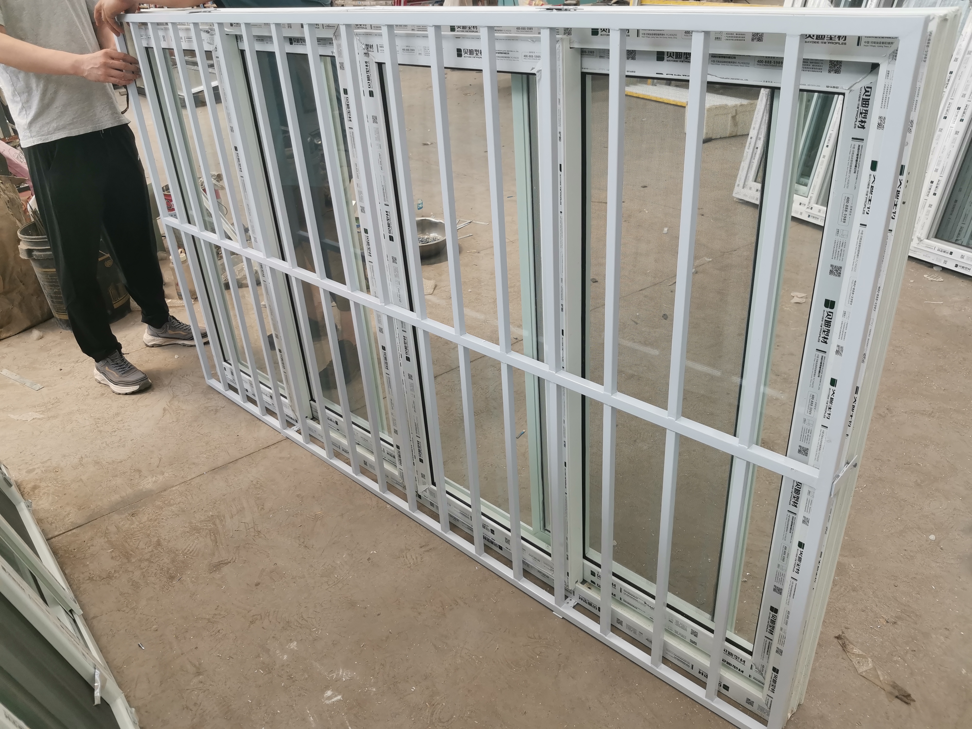 Factory Direct Price UPVC Latest Burglar Bars Security Window Design UPVC Double Glazed Sliding windows