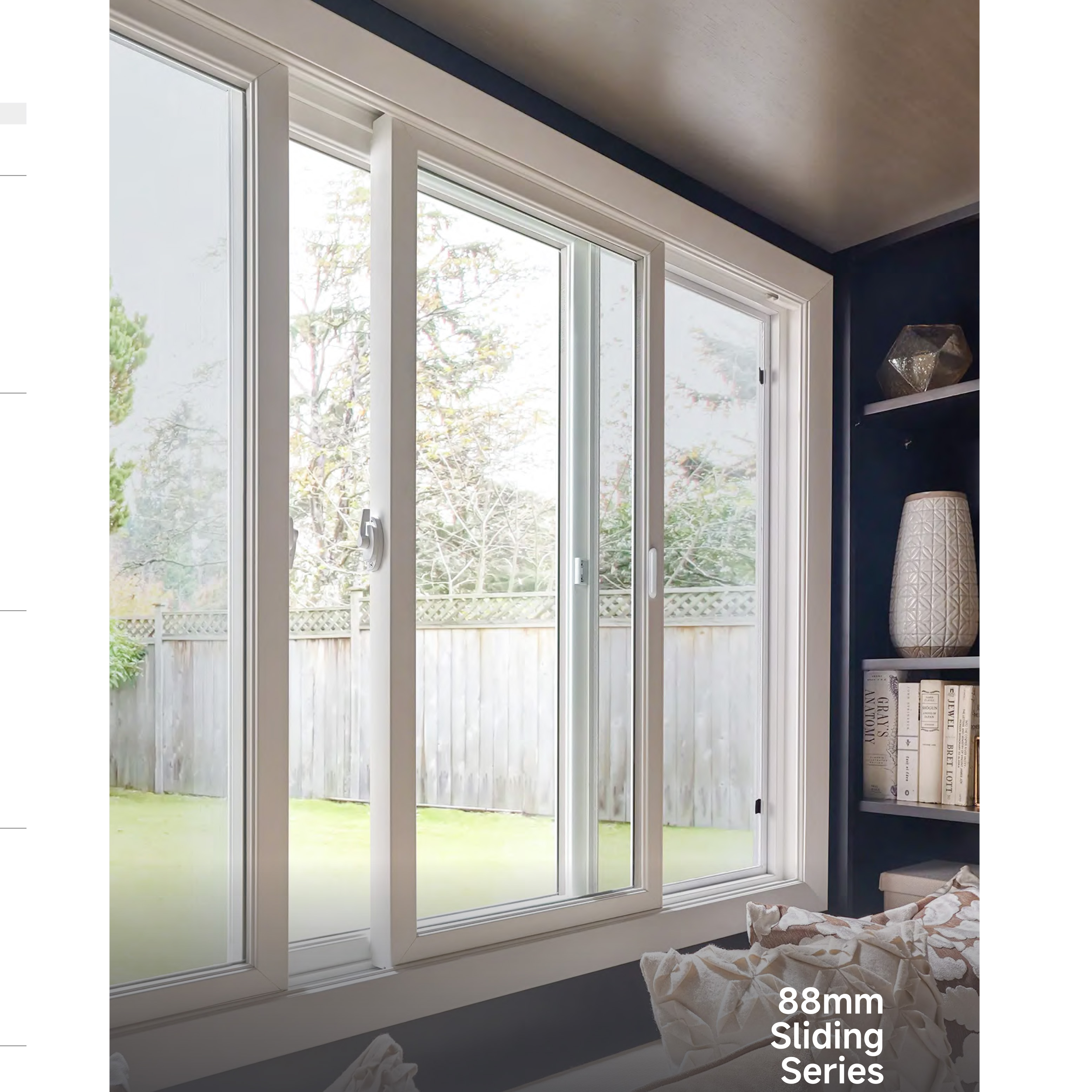 Multi Point Security Locking System with Anti Lift &amp; Burglar Protection European Design UPVC Sliding Window for Hotel Use
